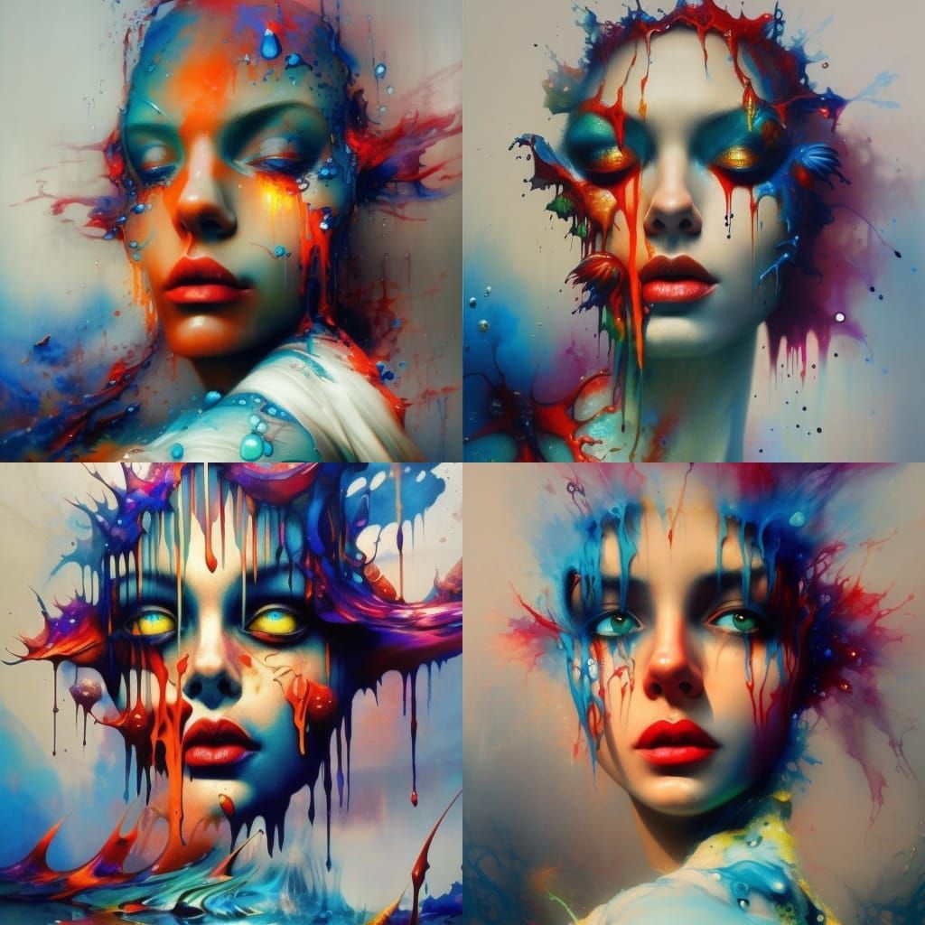 Enchanted Deep Blue Ocean Waves Fantasy