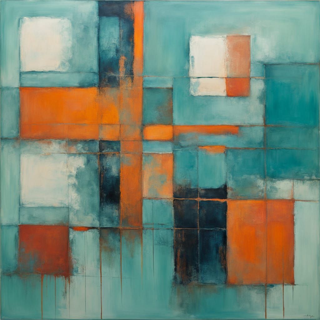 Ethereal Abstract Composition in Vibrant Contrasts