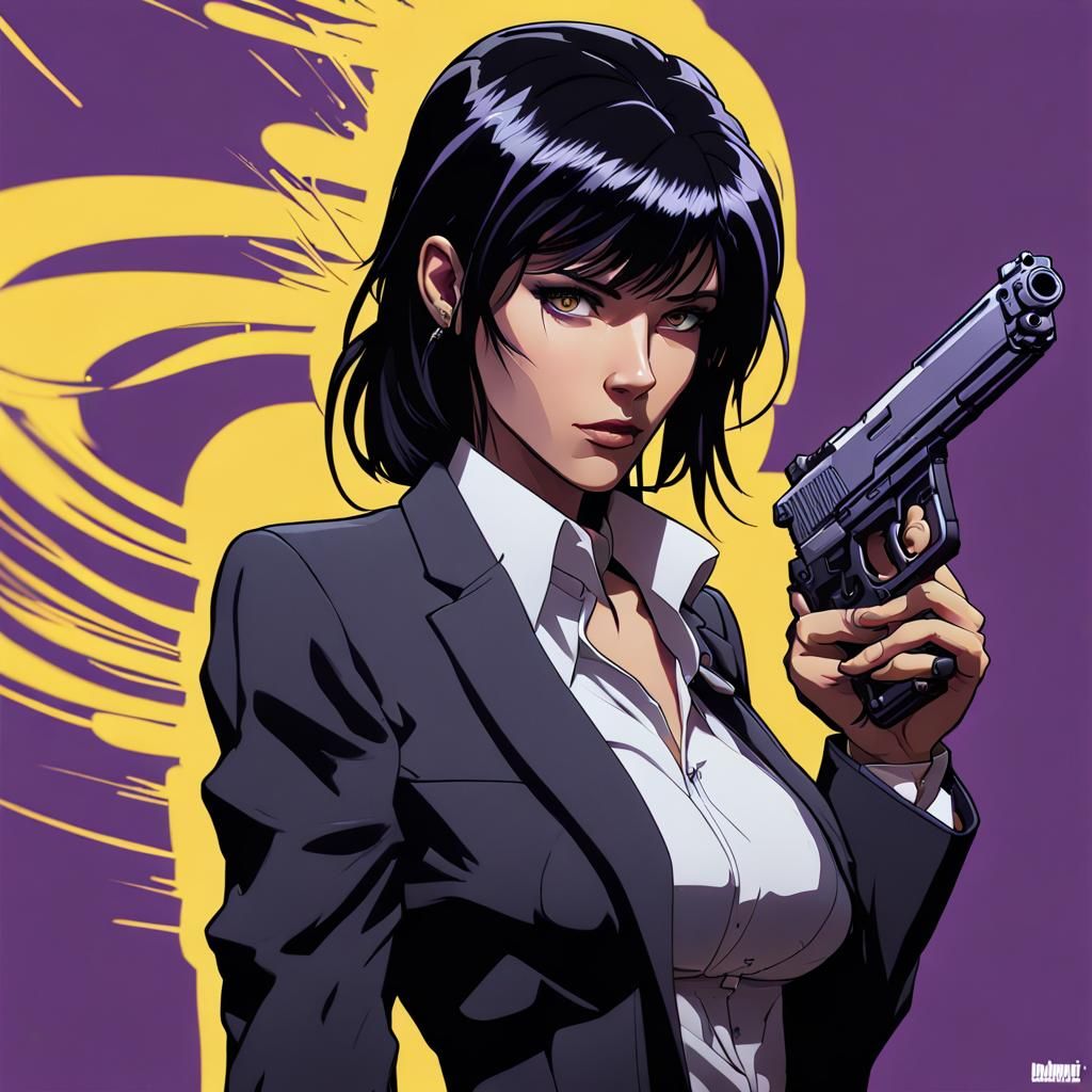 Roberta from Black Lagoon in Dark Fantasy Style