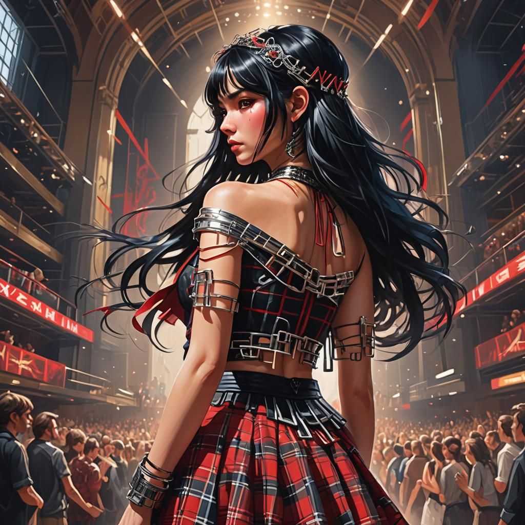 Rock Goddess Portrait in Concert Hall