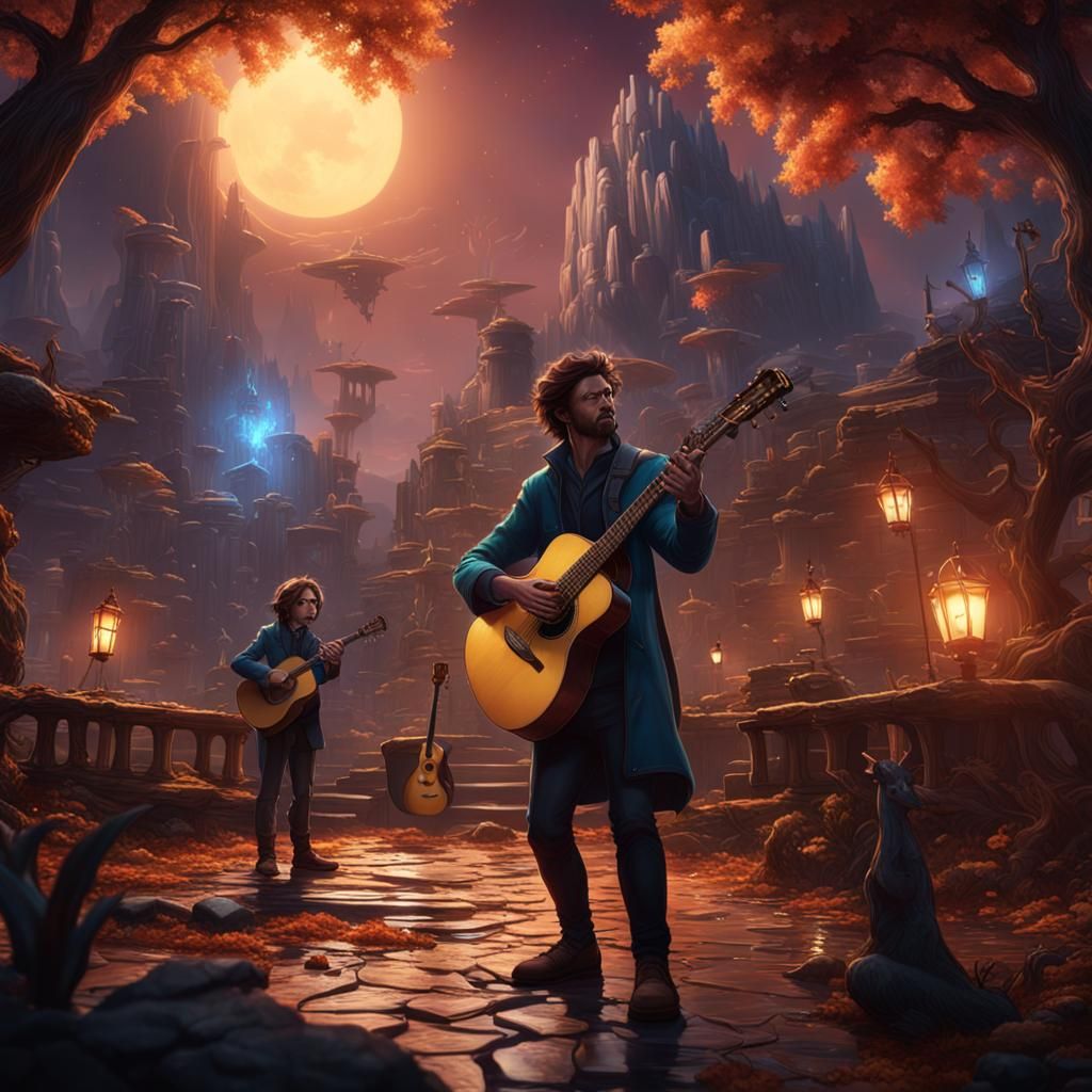 Night Music: Detailed Matte Painting in Deep Color