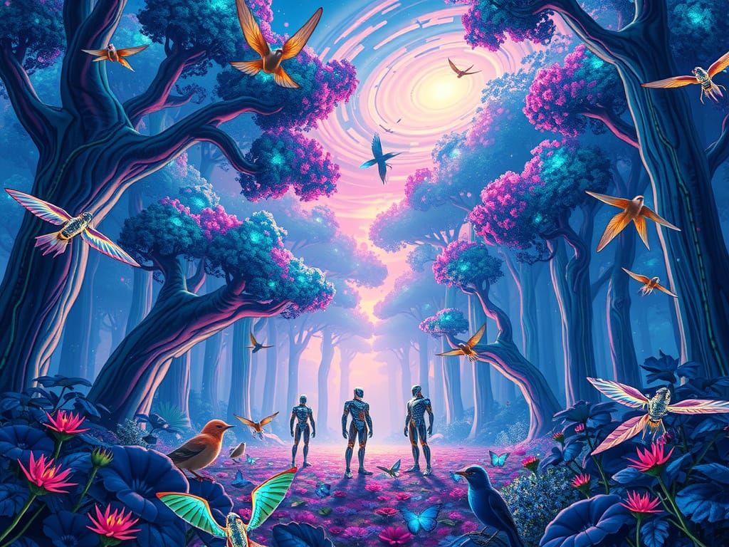 Surreal Forests of Luminous Dreams in Psychedelic Fantasy