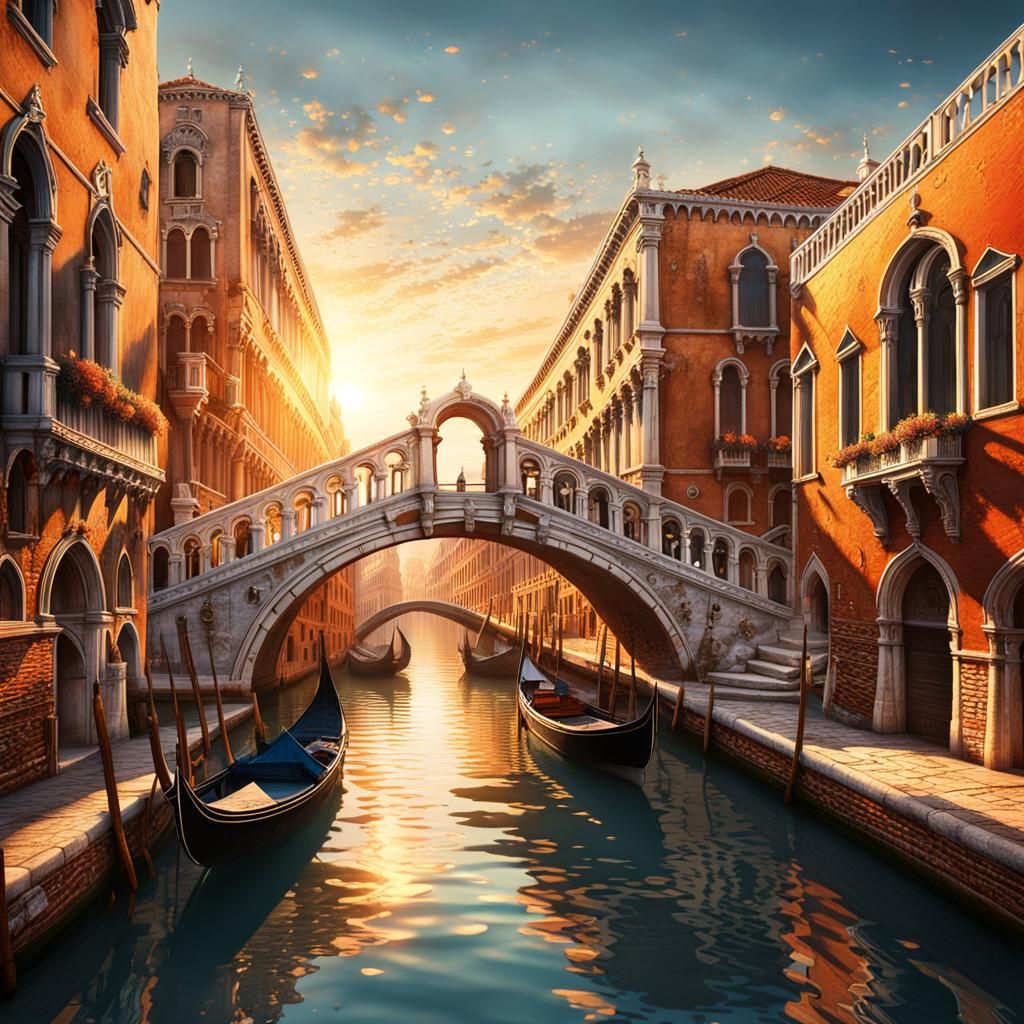 Venice Canals and Ancient Architecture: Digital Matte Painti...