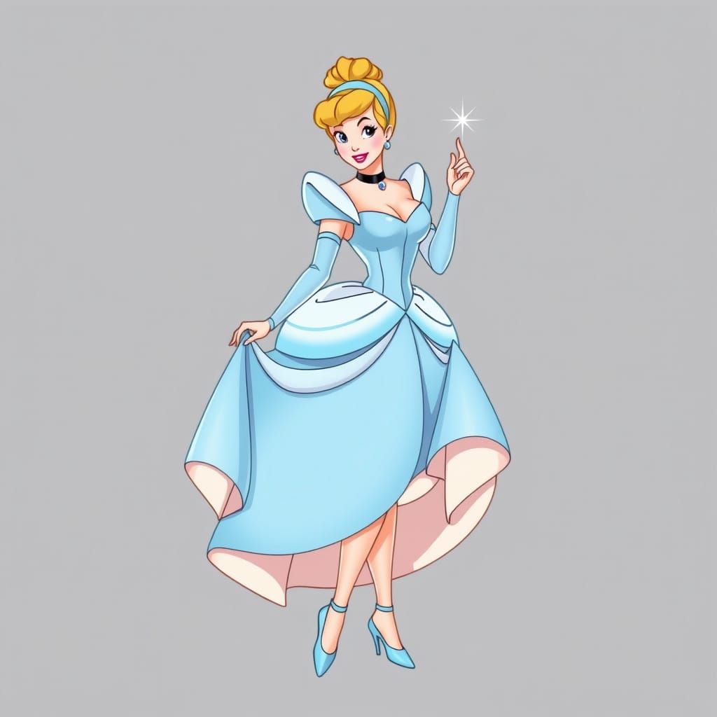 Vibrant Disney Princess Pin-Up Art