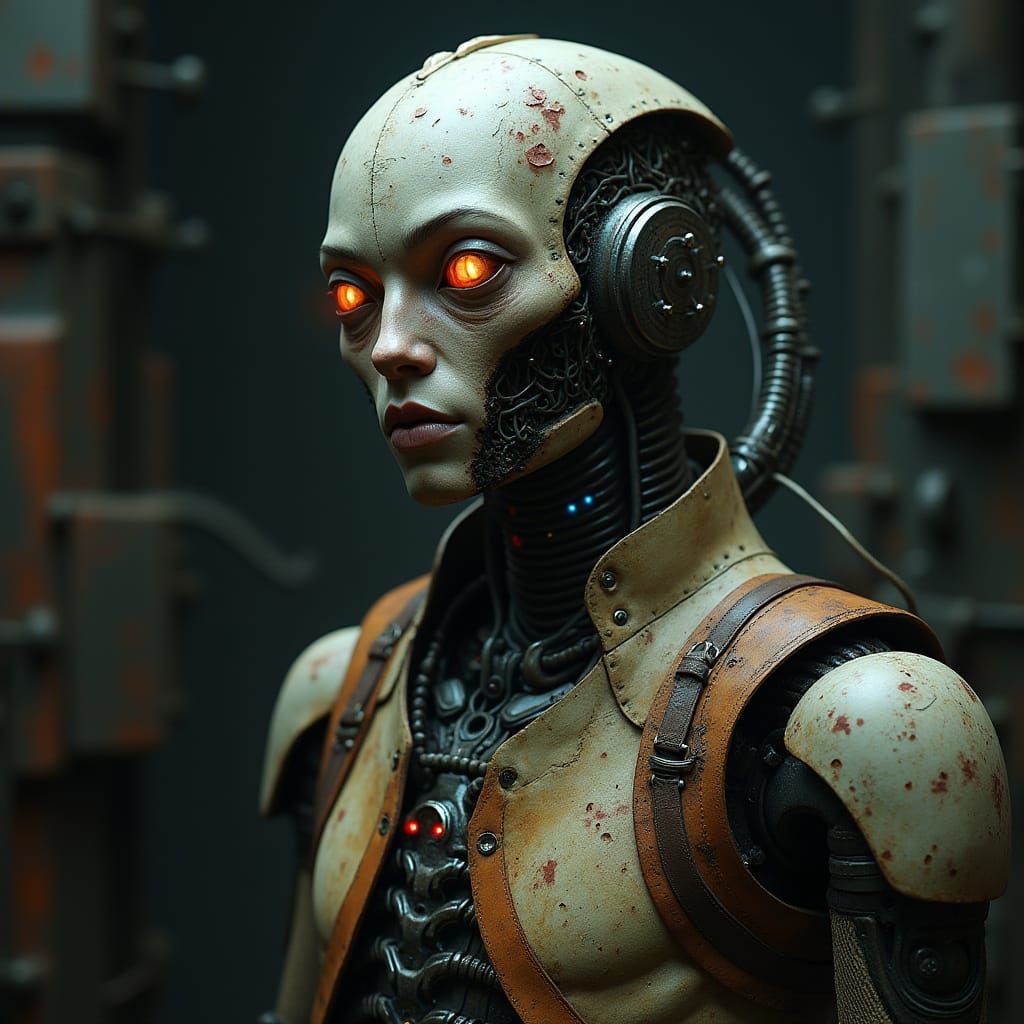 Cyborg Cenobite with Biomechanical Body