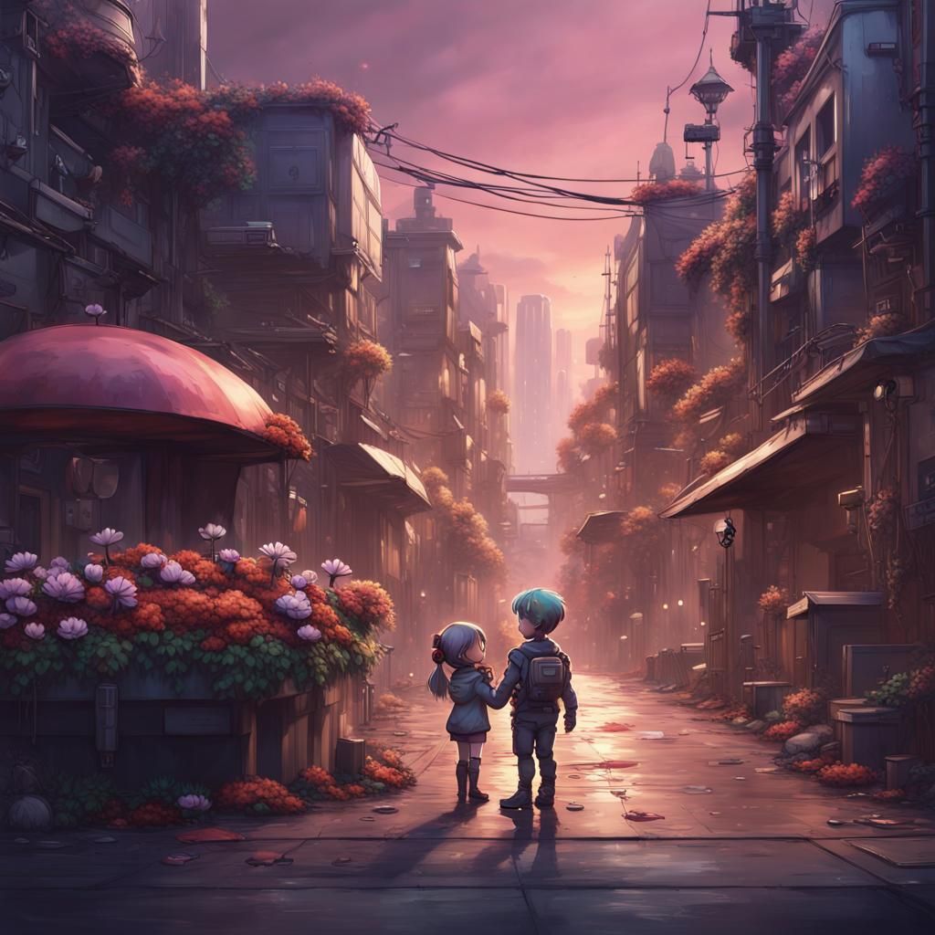 Chibi Cyborg Romance in Cyberpunk City