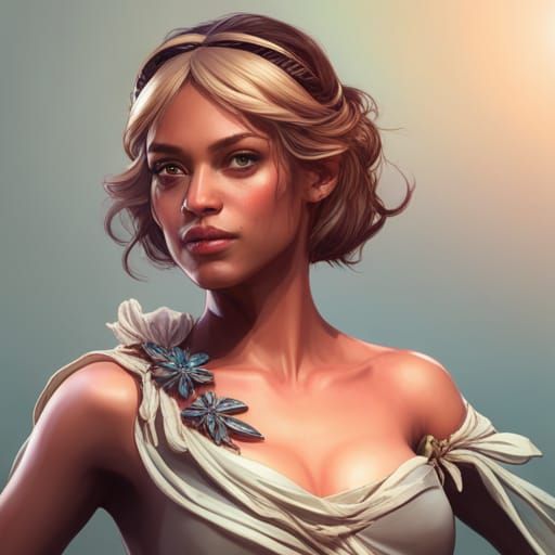 Detailed Portrait of a Princess in Digital Art Style