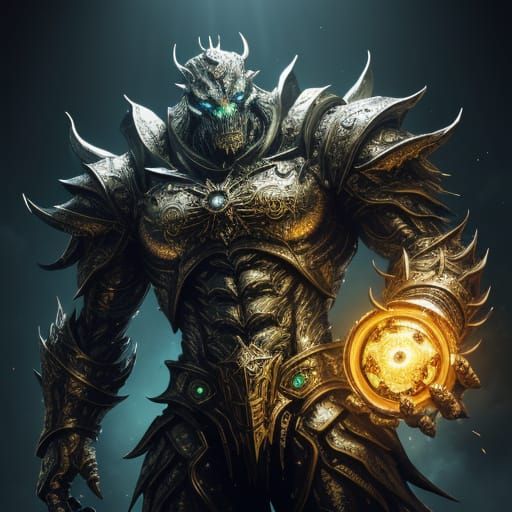 Metal Money Monster Roars in Hyperrealistic Splash Art