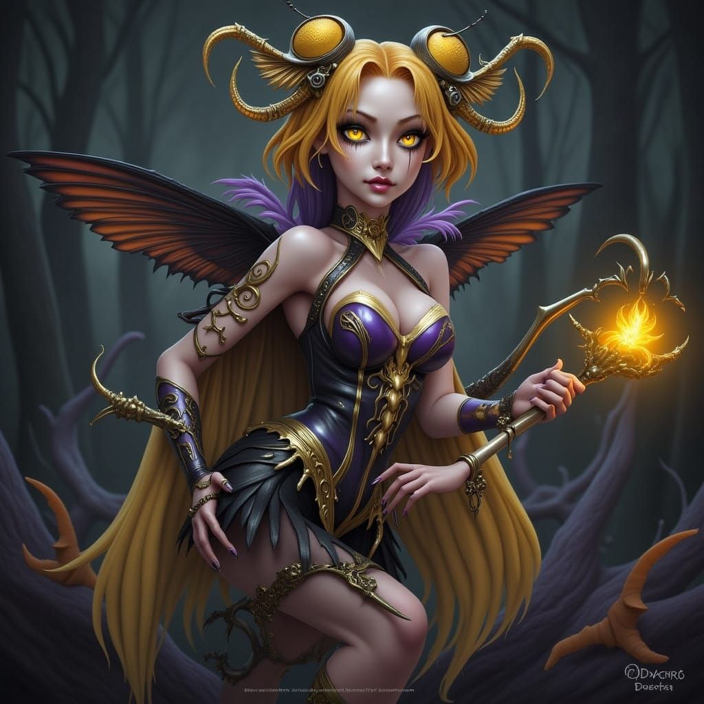 Bewitching Bumblebee Maven: A Wisp Creature