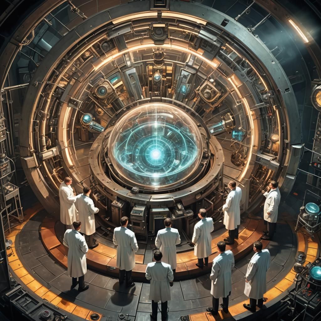 1940s Transdimensional Portal: Retro-Futuristic Concept Art