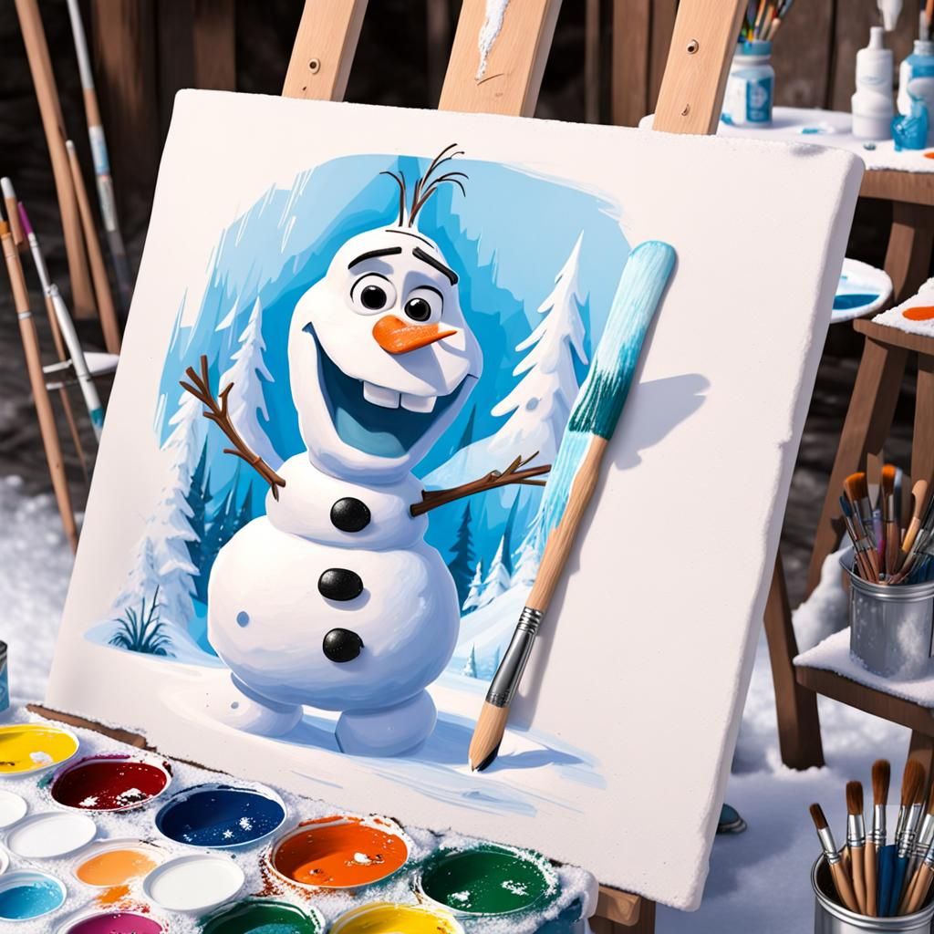 Snowman Painting: A Whimsical Winter Scene