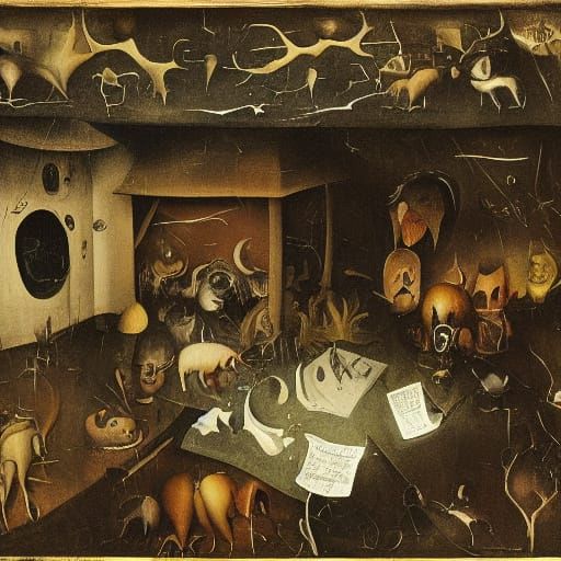 Grotesque Pigs and Bloody Money in Surrealist Horror