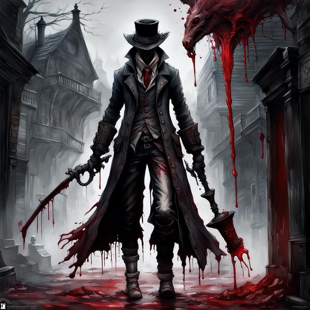 Bloody Hunter in Graffiti Splash Art Style