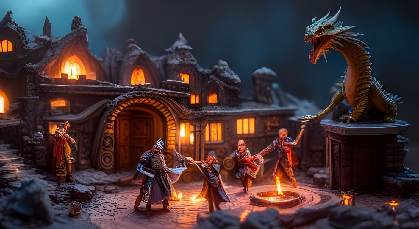 Hyperdetailed Dungeons and Dragons Diorama in 8K