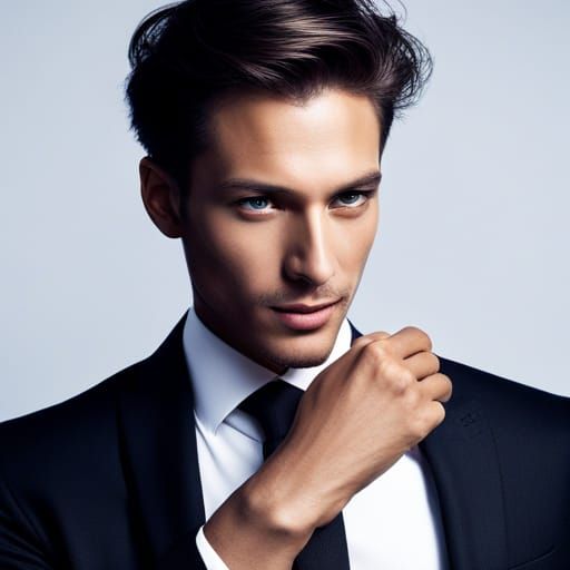 Captivating Portrait of a Handsome, Charismatic Man