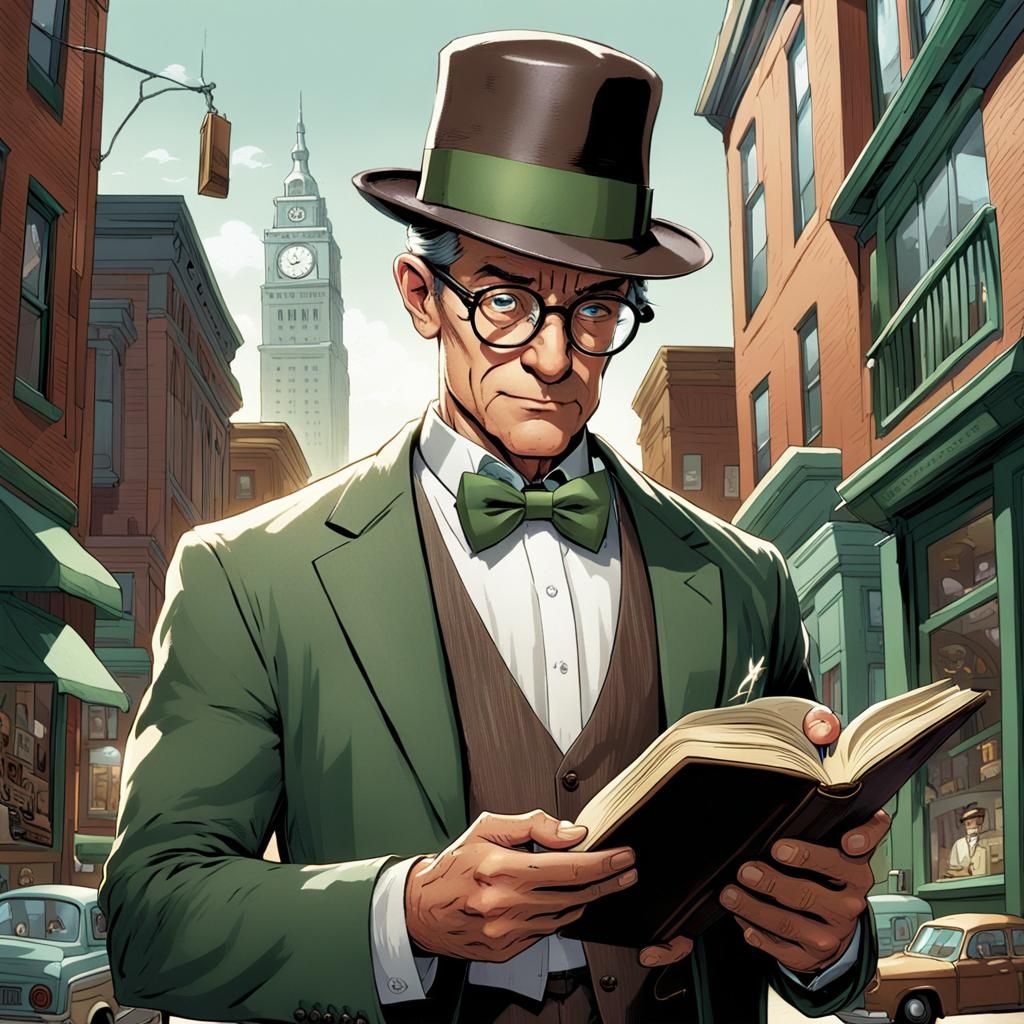 Man in Brown Suit, Comic Book Art Style