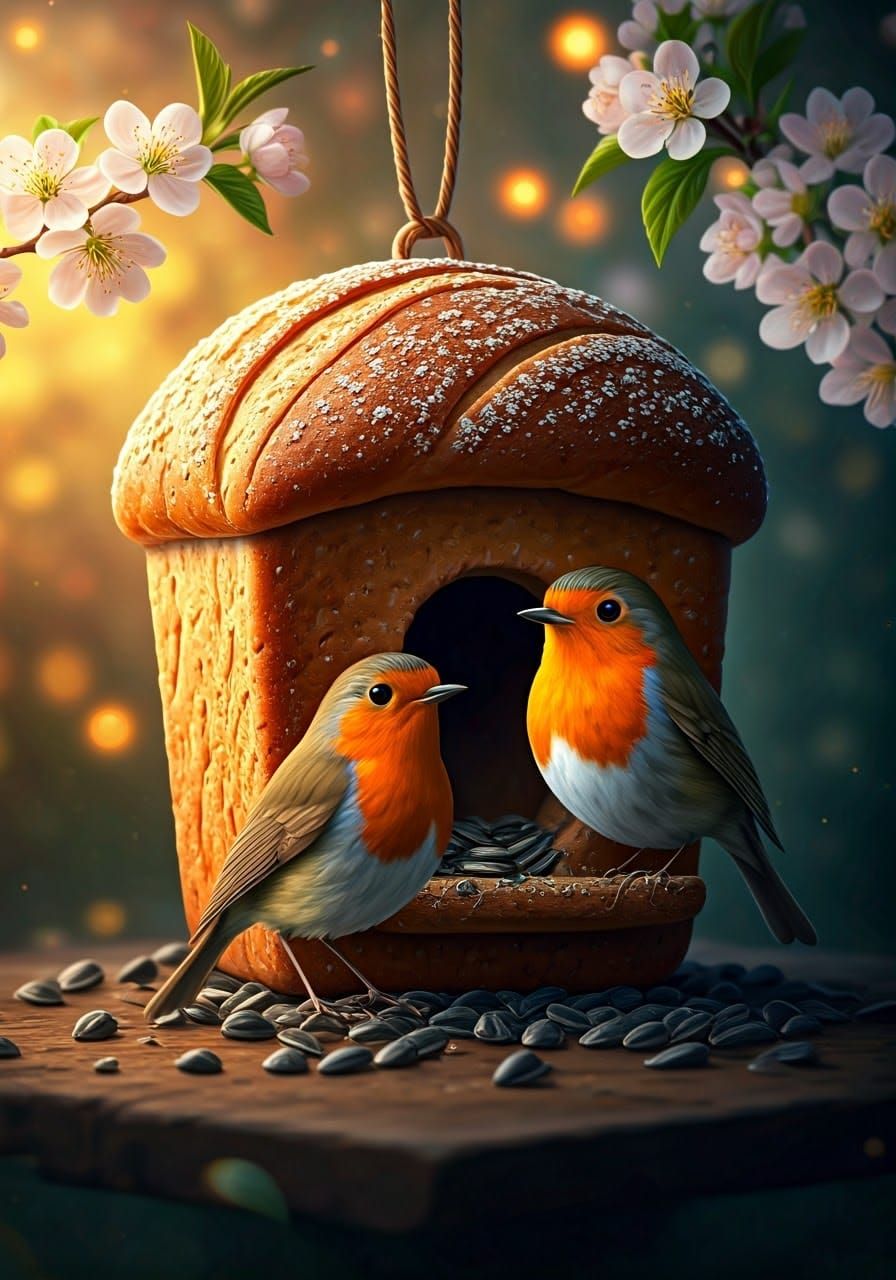 Yummy bread birdhouse
