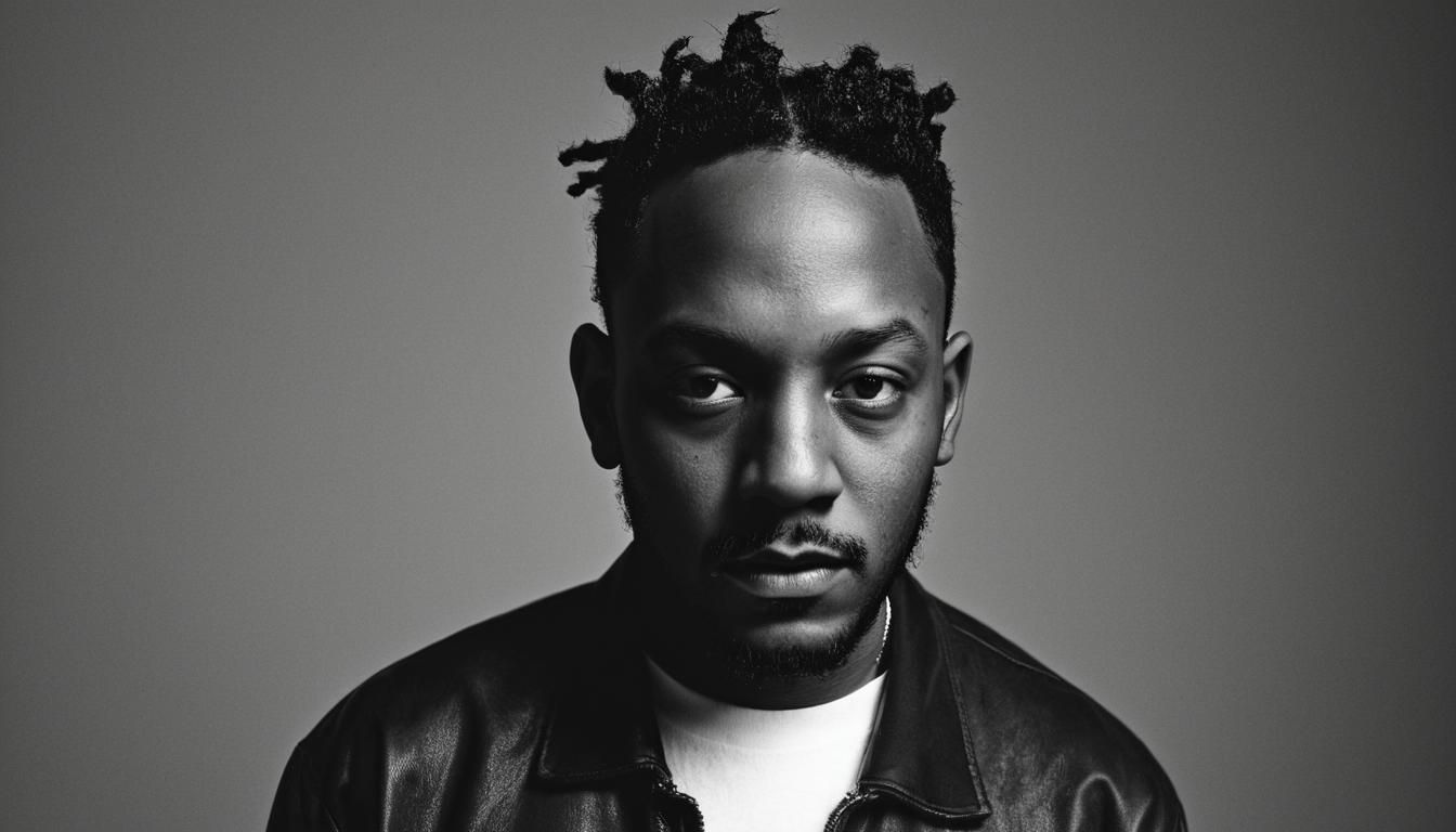 Kendrick Lamar Portrait in Newton Style