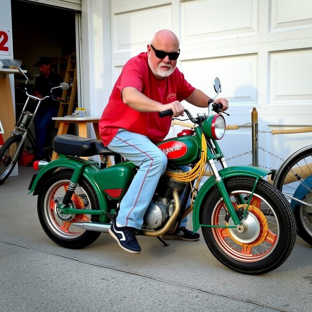 Larry's spaghetti powered moped