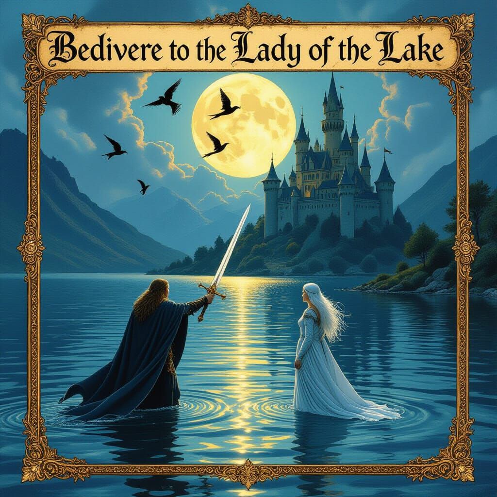 Bedivere Returns Excalibur to Lady of the Lake