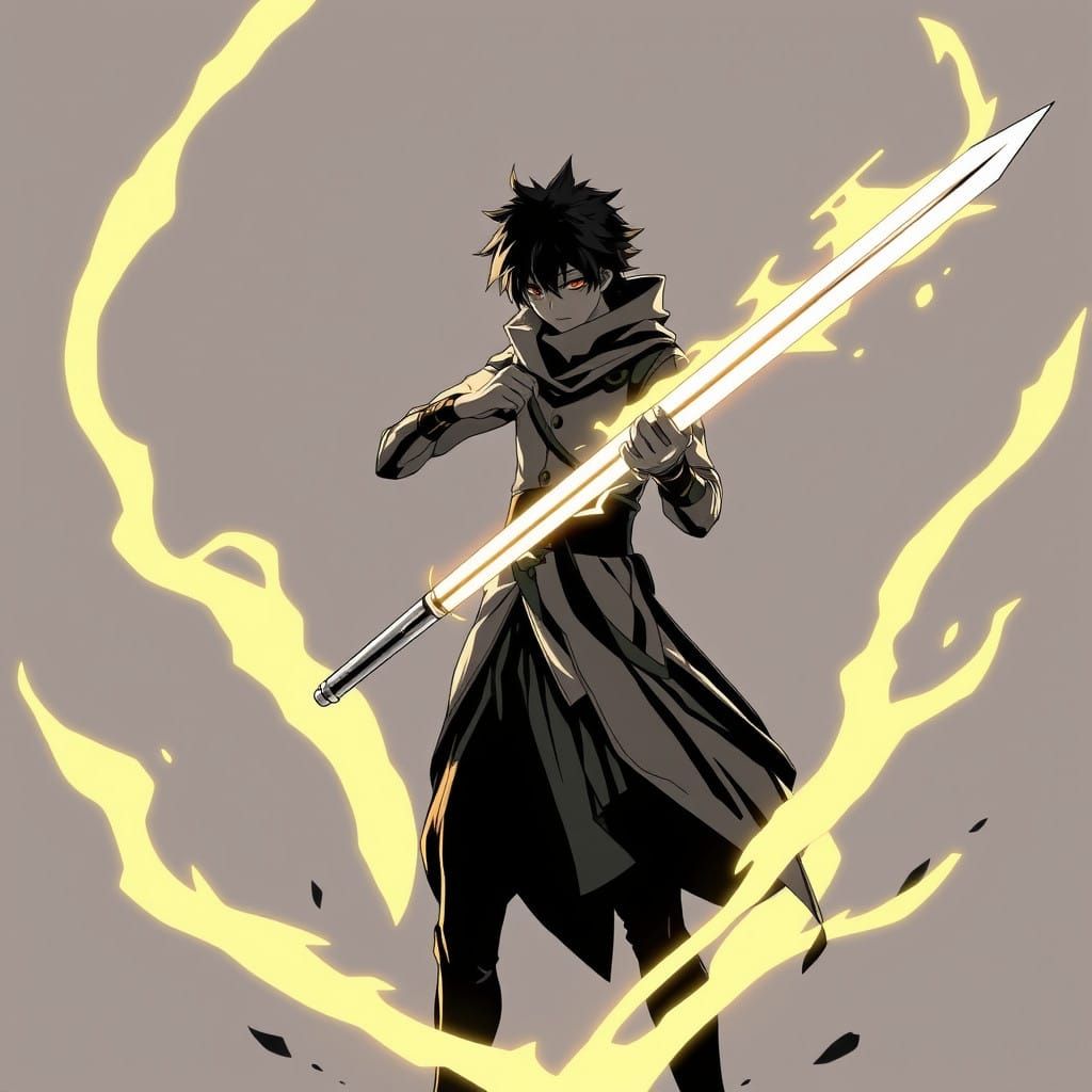 Dark Fantasy Warrior in Contemplative Stance