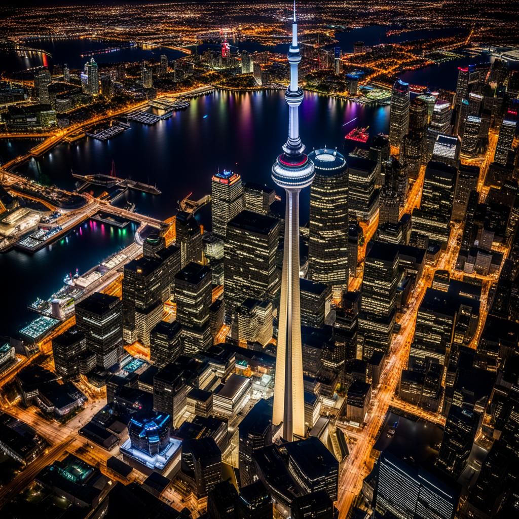 Night View from CN Tower: Professional Photography