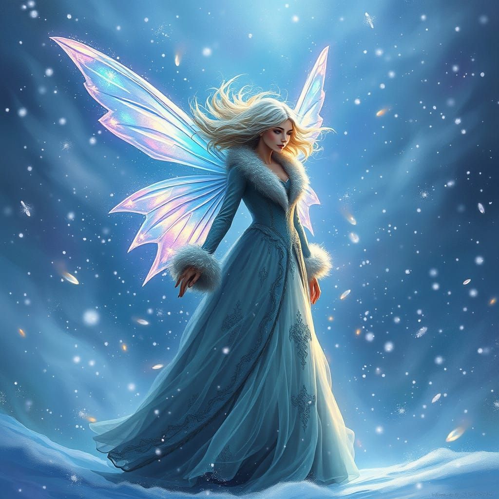 Majestic Fairy in a Stormy Wonderland