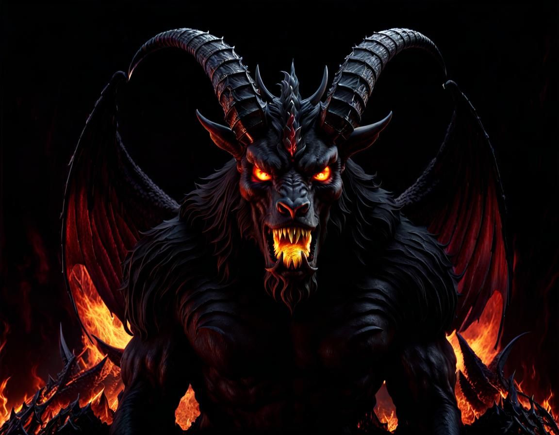 Infernal Demon Enthroned in Hellfire