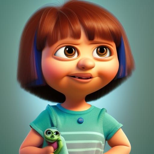 Dora as Pixar-Style 3D Digital Art