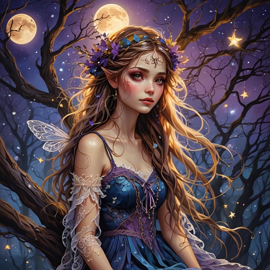 Fairy in Mystical Forest: Digital Fantasy Art