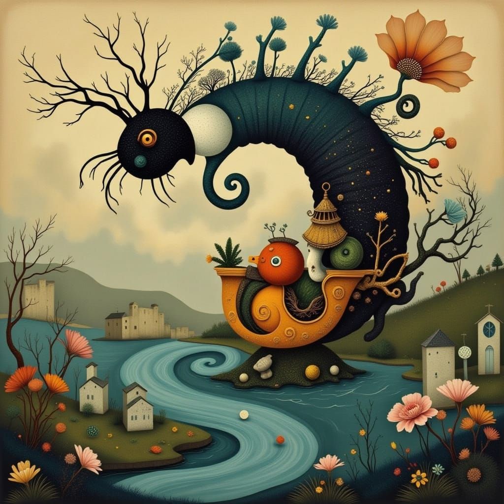 Charming Medieval Village Scene