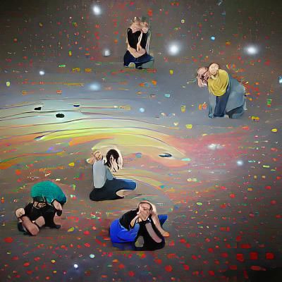 Emotional Expressions in Void Space Artwork