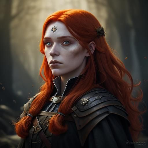 Medieval Girl in Witch Burning Scene: Hyperrealistic Art