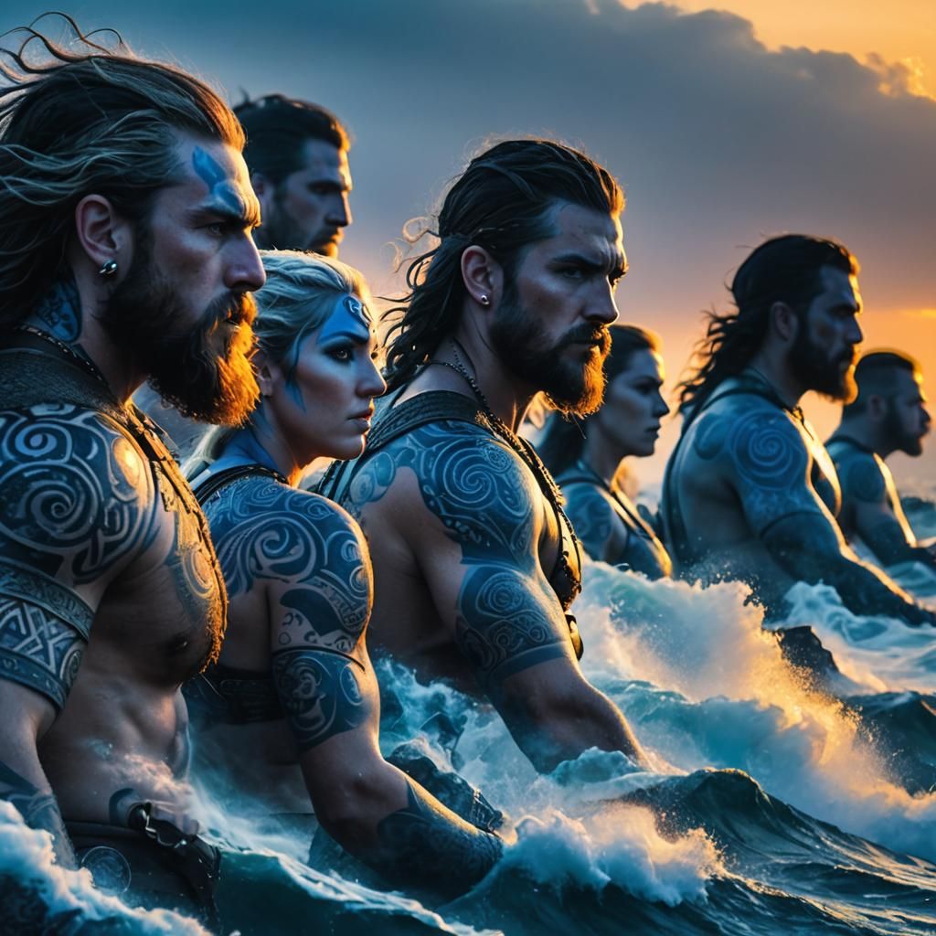 Fierce Pictish Warriors Watch Mystic Sunrise