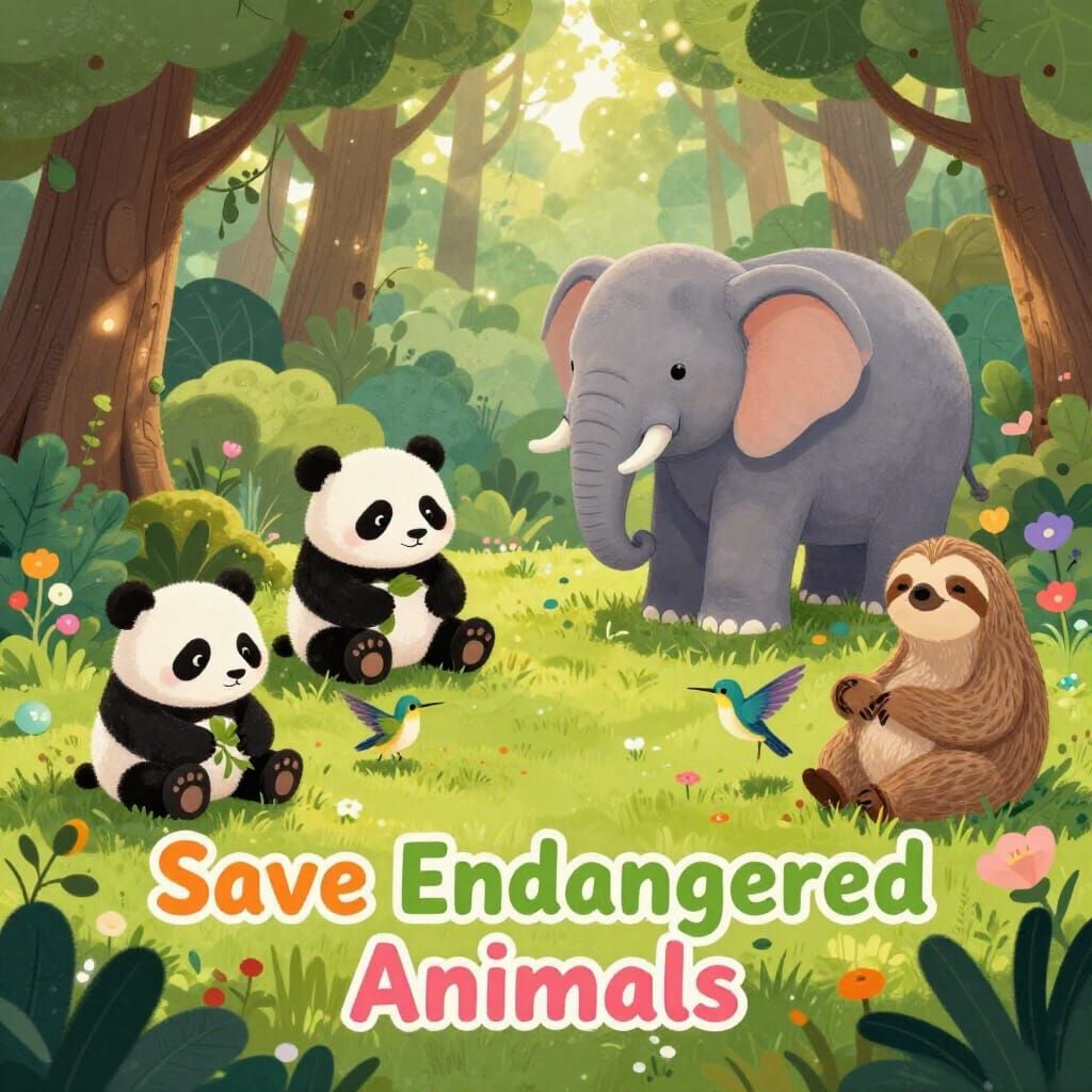 Cute Animals Gather in Enchanted Forest for Conservation