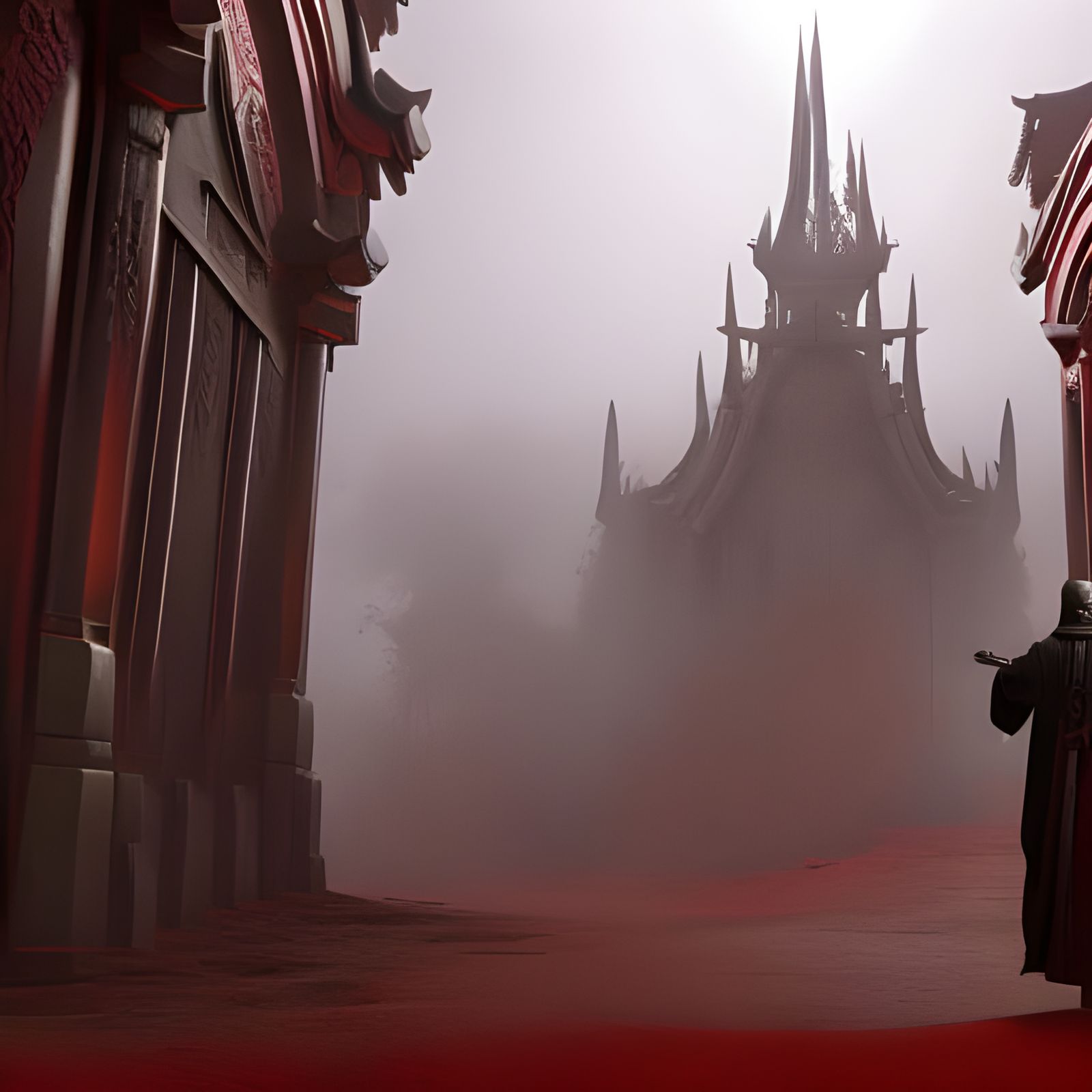 Grim Reaper Strolls Through Crimson Temple Grounds in Hyperr...