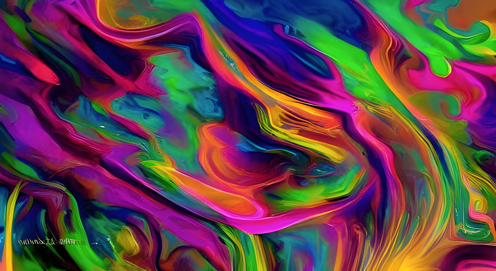 Vibrant Radiance Abstract Art in Cool Colors