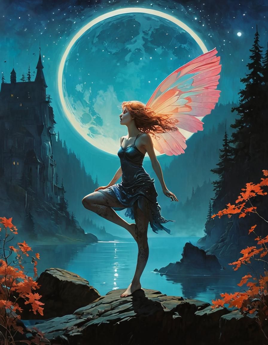 Fantastic Contraption in Painterly, Illustrative Style