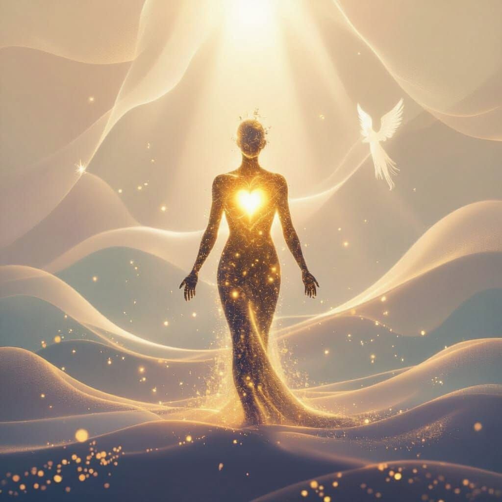 Luminous Figure in Heavenly Light