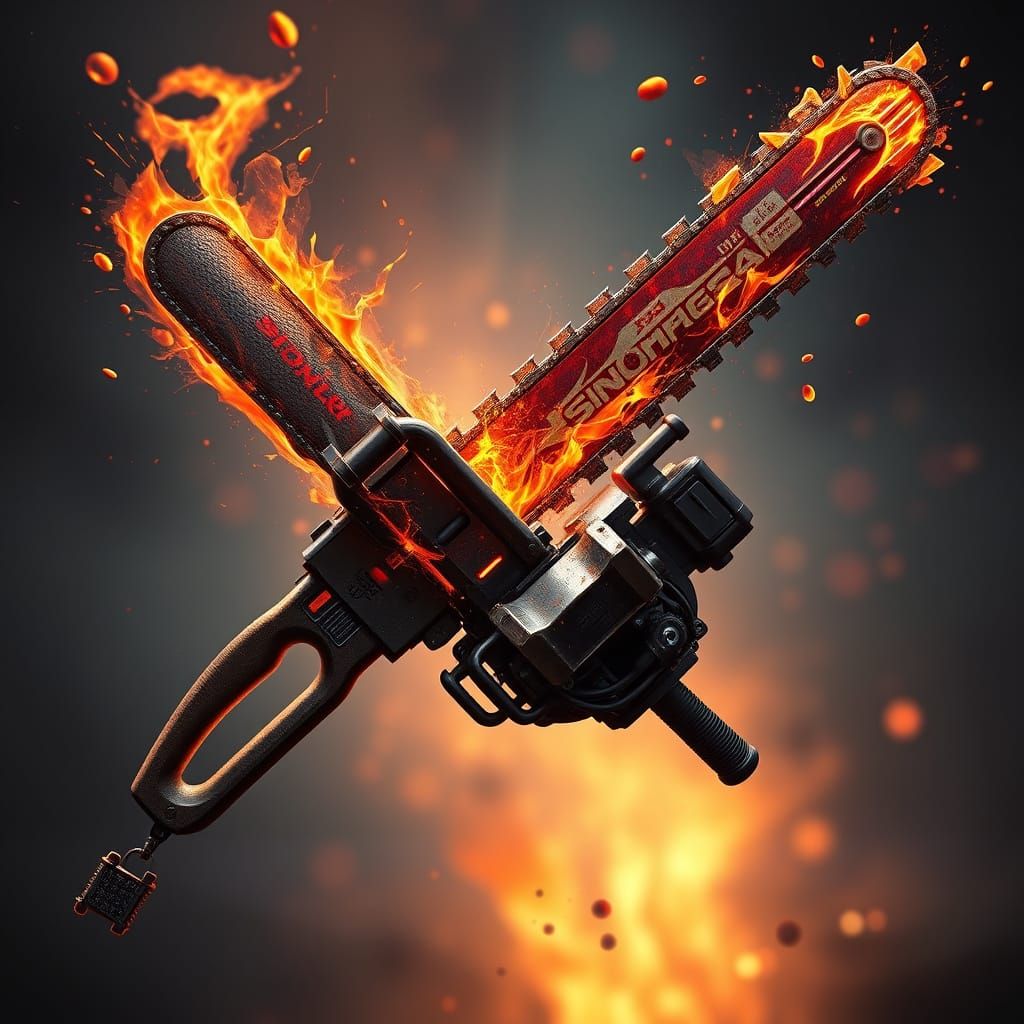 Fantastical Boomstick and Chainsaw in Intricate Detail
