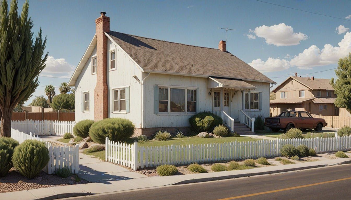 Abandoned Suburban Dreams in the Desert Wasteland
