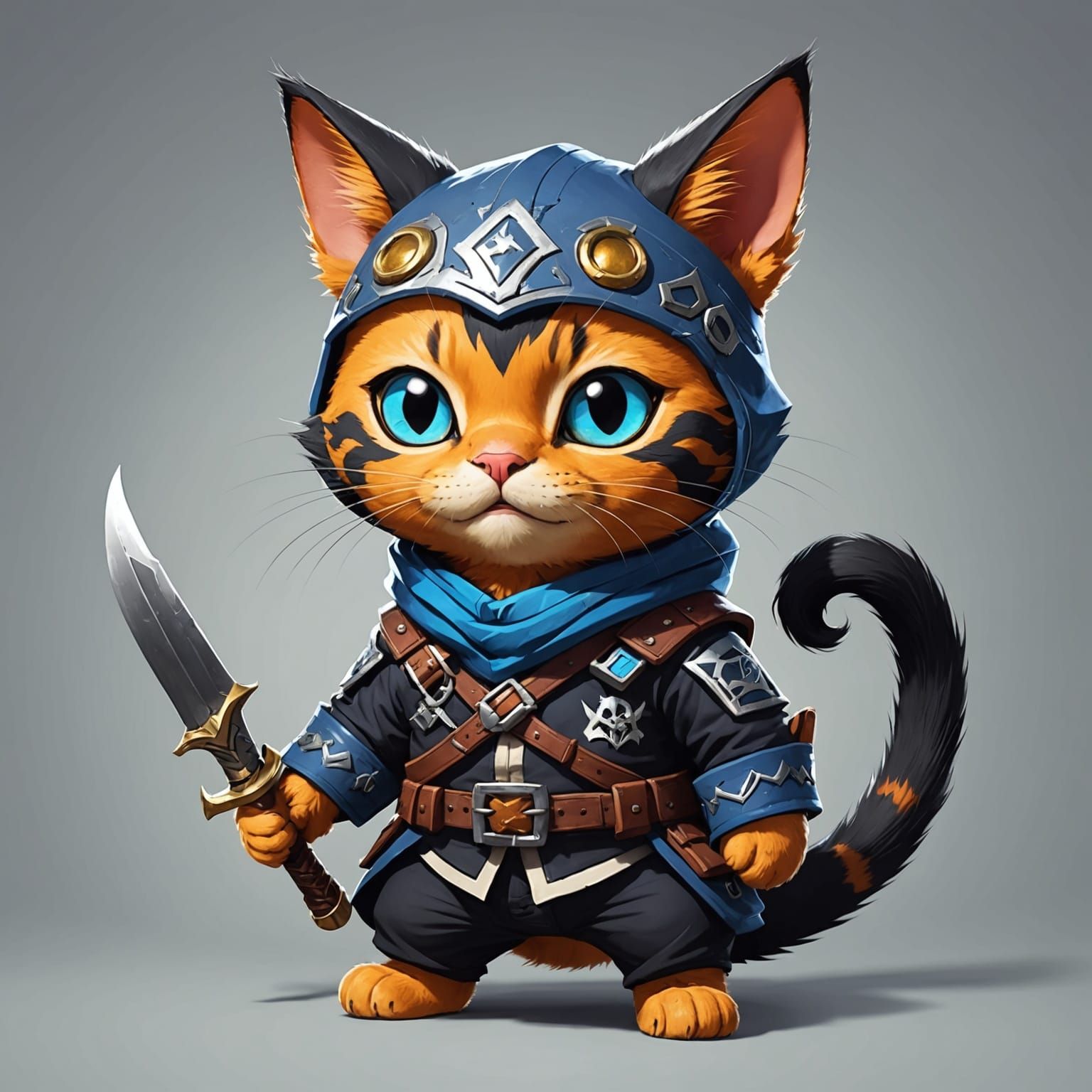 Fierce Feline Warrior in Stealth Mode