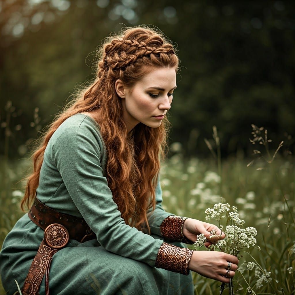 Eir: Norse Goddess of Healing in Viking Attire