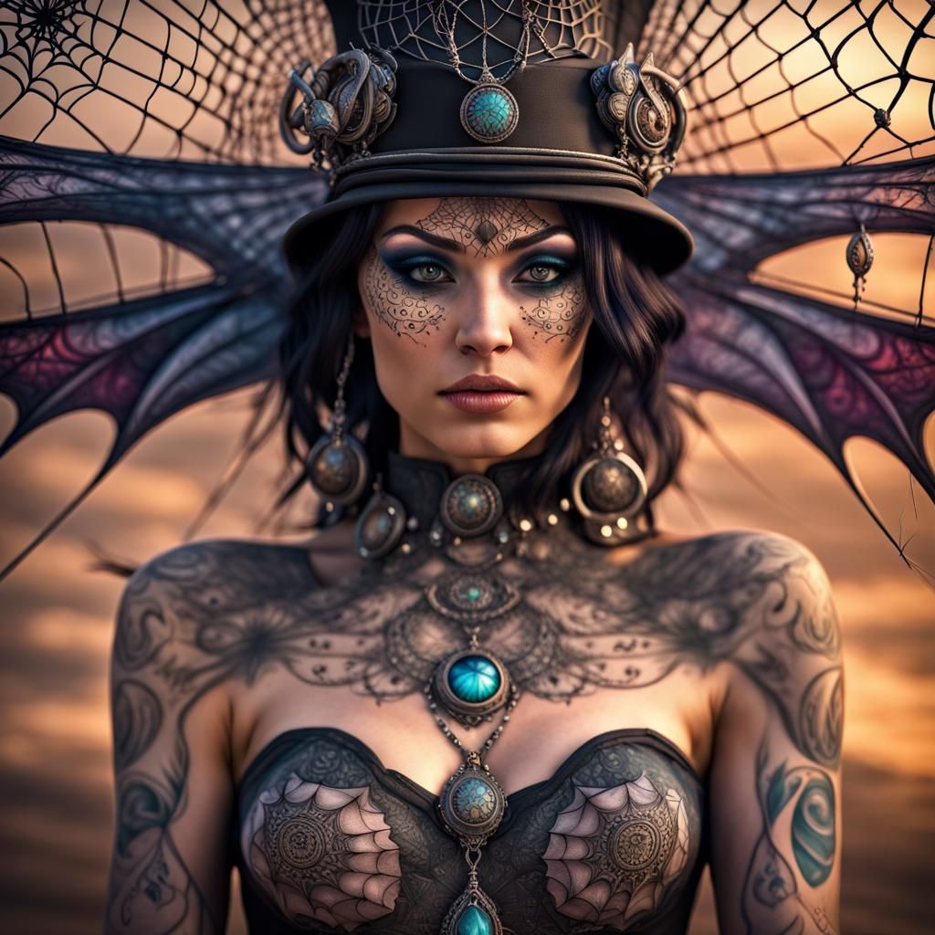 Arabian Princess in Mad Hatter Costume at Desert Oasis