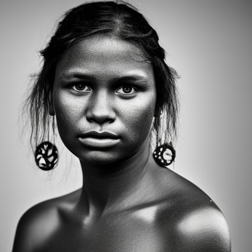 Portrait of a Beautiful Aboriginal Australian Woman