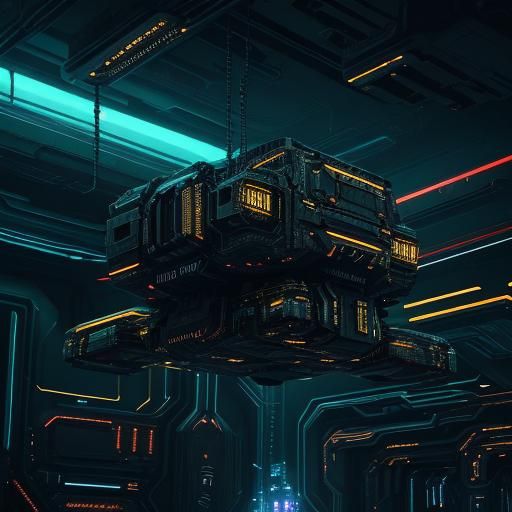 Borg Cube in Deep Space: Cinematic Sci-Fi