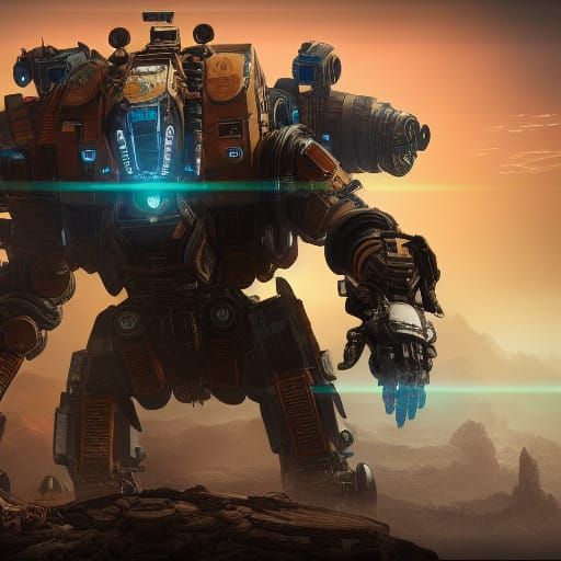 Nomad Class Titan: Detailed Matte Painting
