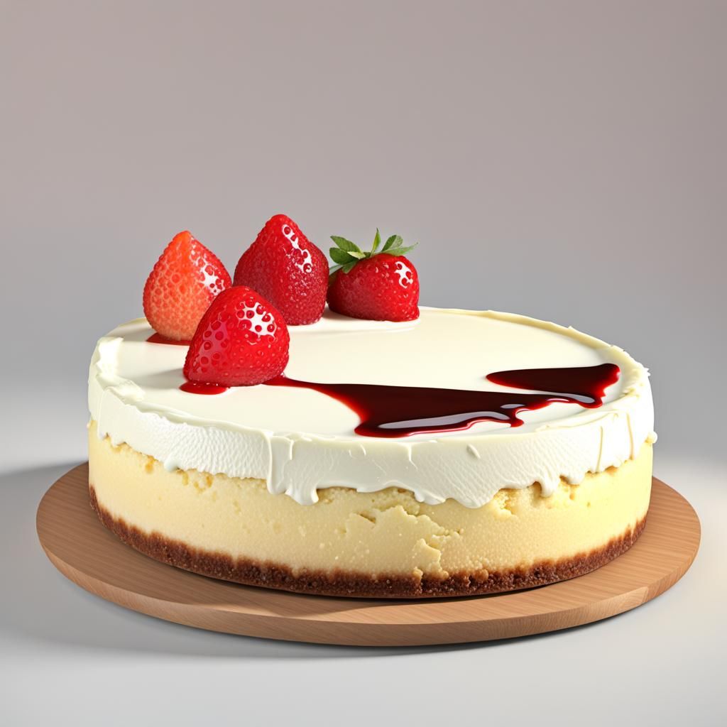 3D Render of Delicious Cheesecake