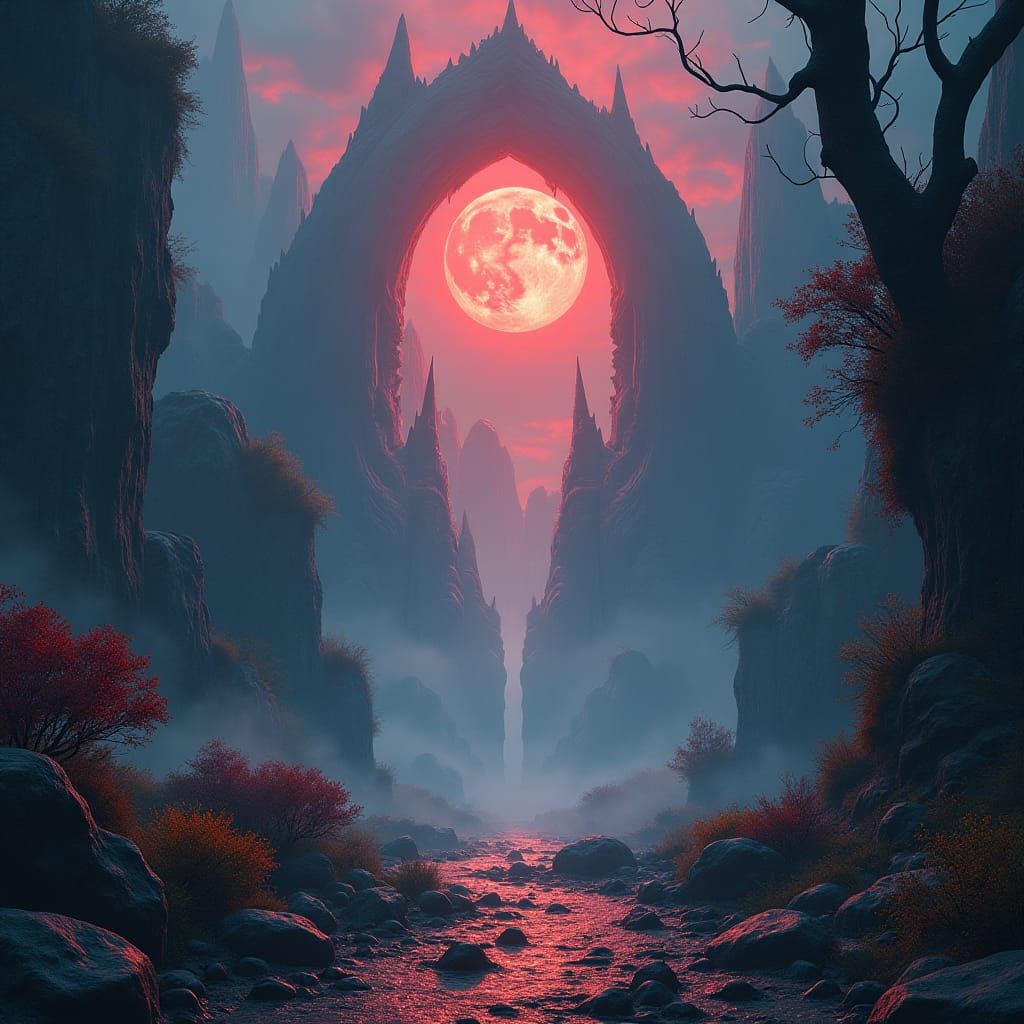 Mystical World Concept Art in Unreal Engine 5 Style