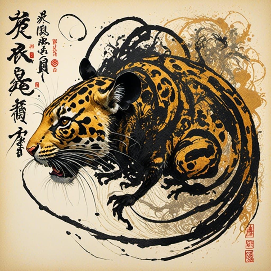 Elegant Chinese Calligraphy Word Art